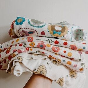 Bundle of baby blankets pink girl blankets